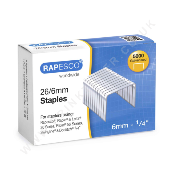 Rapesco Staples 26/6mm Rapesco Staples 26/6mm